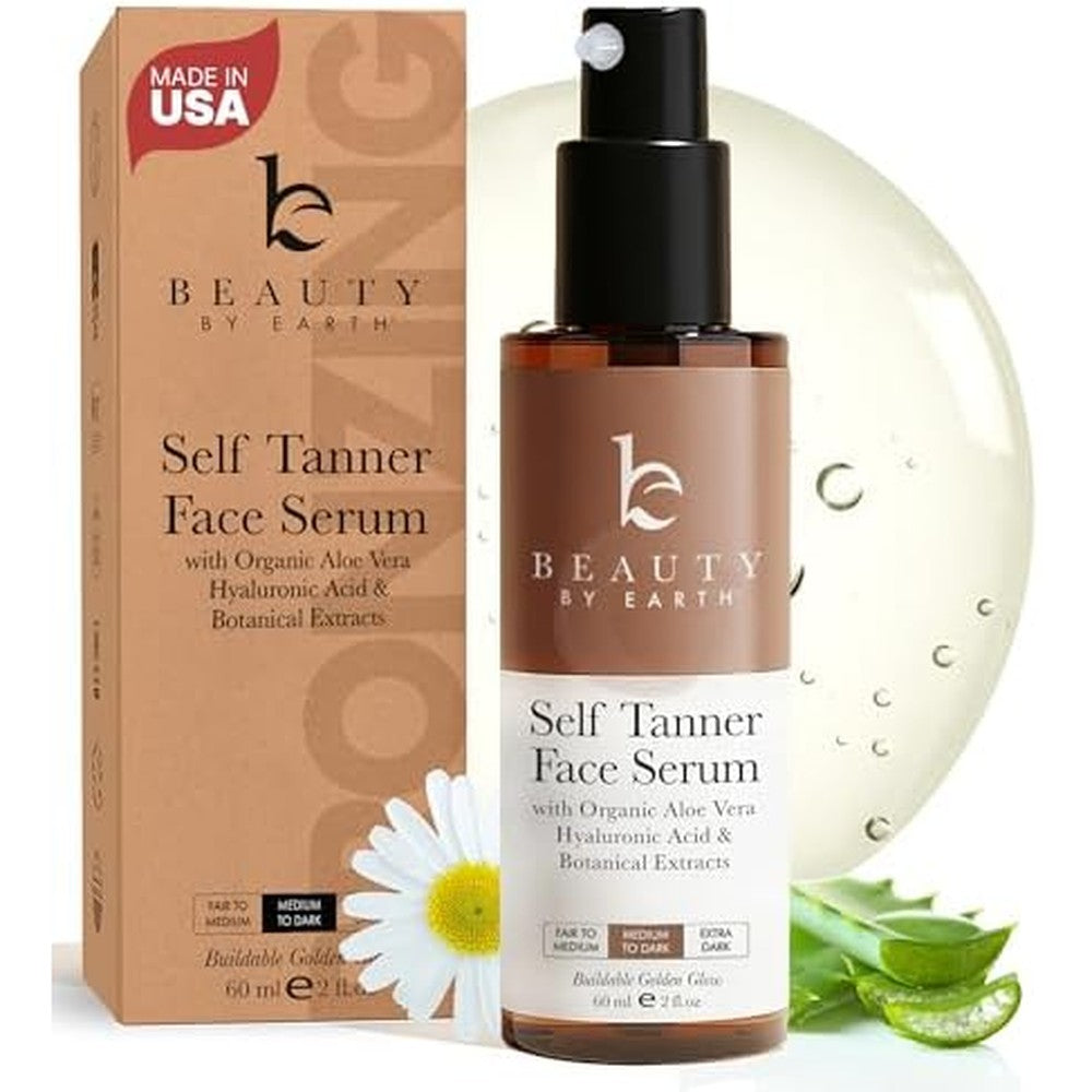Beauty by Earth Face Tanner Serum bottle front view
