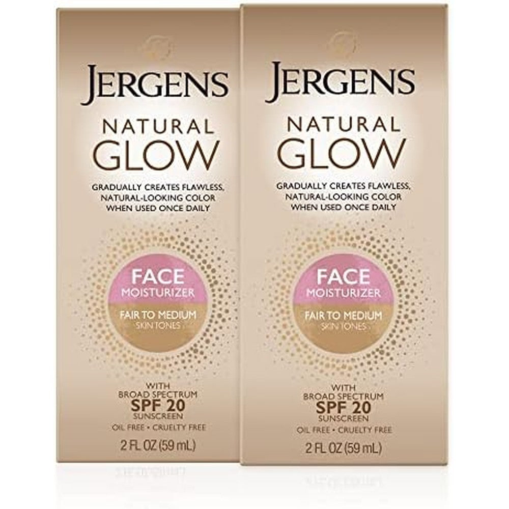 Jergens Natural Glow Face Self Tanner Lotion SPF 20 front view