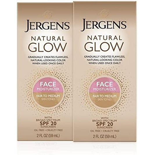 Jergens Natural Glow Face Self Tanner Lotion SPF 20 front view