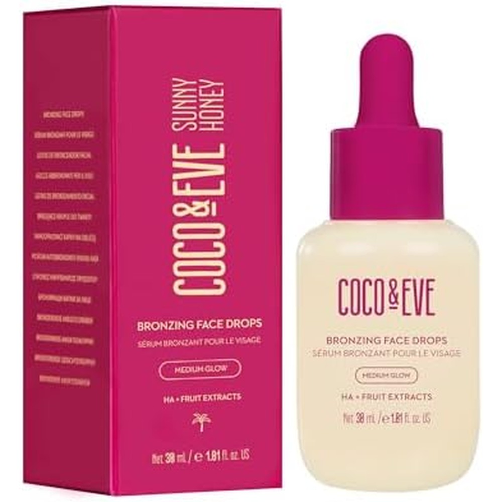 Coco & Eve Sunny Honey Bronzing Face Tanning Drops in Medium Glow 30 ml bottle