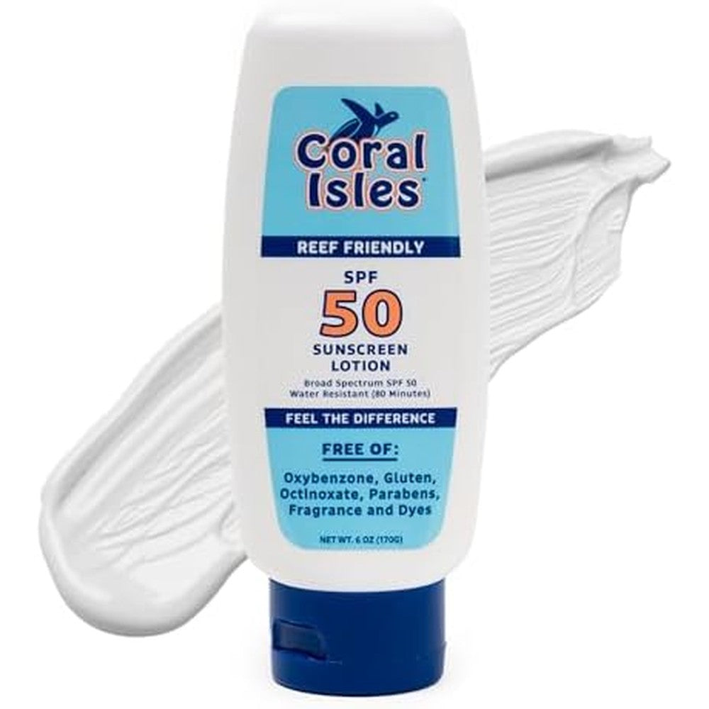Coral Isles Sunscreen SPF 50 Hawaii Reef Safe Lotion front view