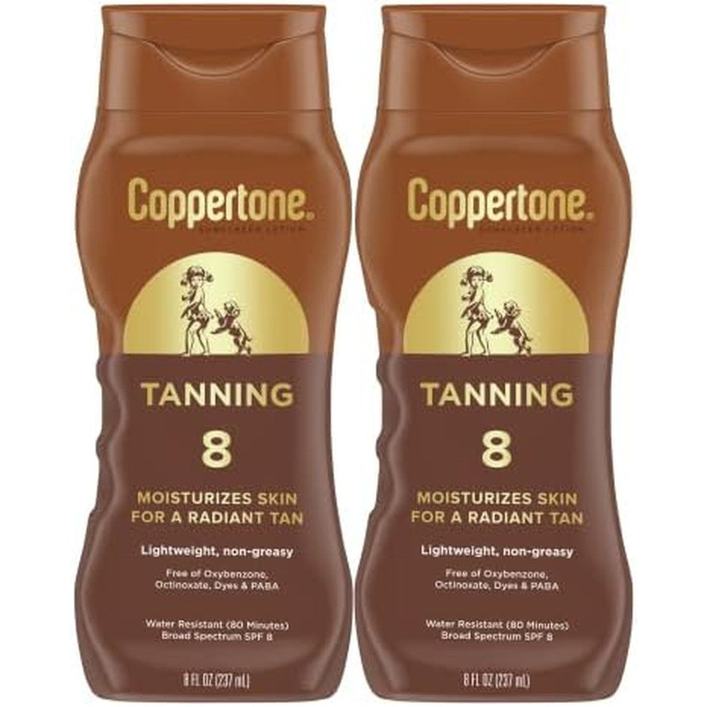 Coppertone Tanning Sunscreen Lotion SPF 8 front view