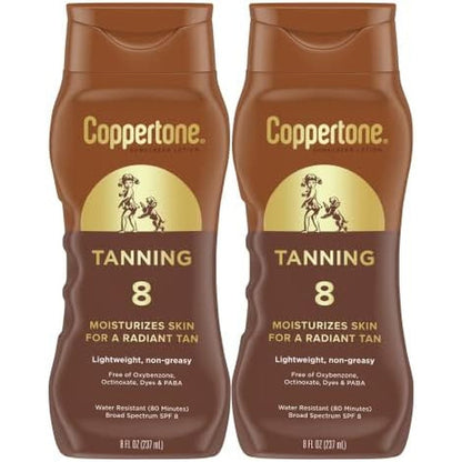 Coppertone Tanning Sunscreen Lotion SPF 8 front view