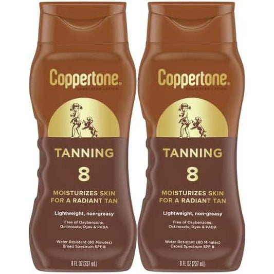Coppertone Tanning Sunscreen Lotion SPF 8 front view