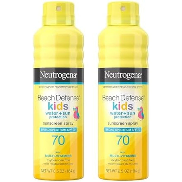 Neutrogena kids sunscreen spray bottle front view packaging