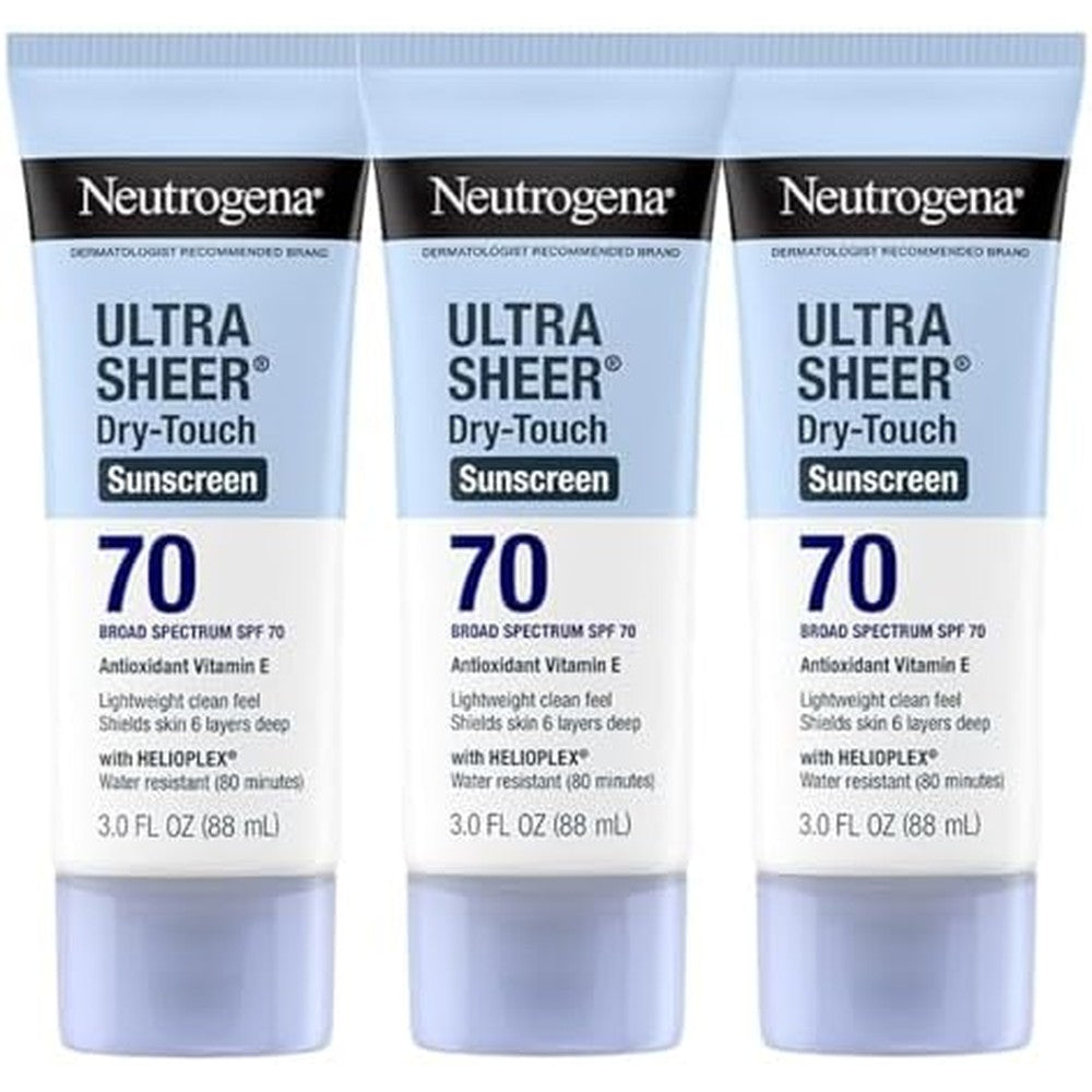 Neutrogena SPF 70 sunscreen with dry-touch matte finish for face and body