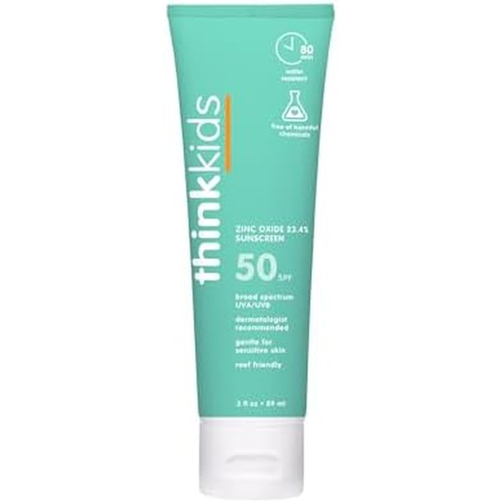 Think Kids Safe Mineral Sunscreen SPF 50 bottle front view
