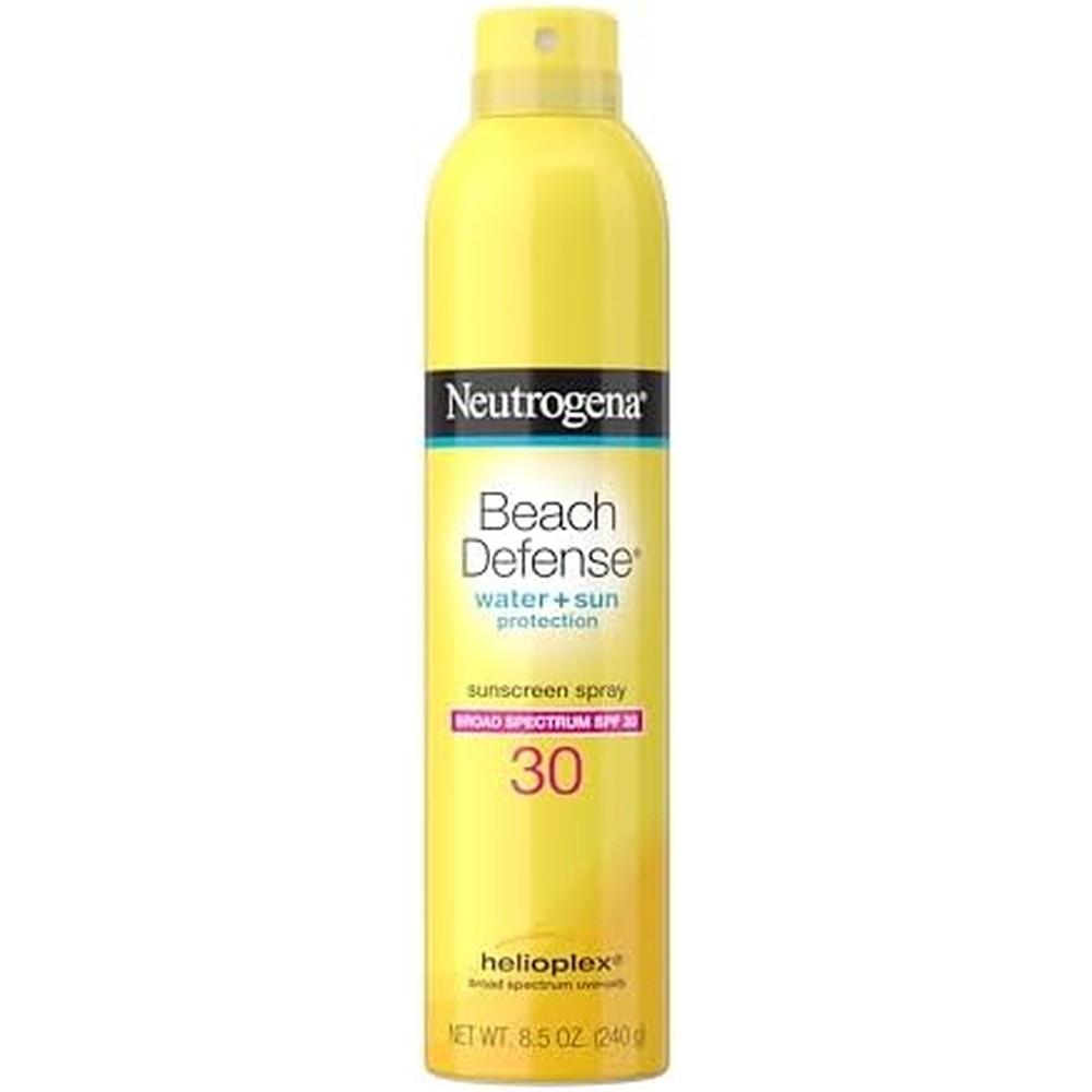 Neutrogena SPF 30 sunscreen spray for beach and outdoor sun protection