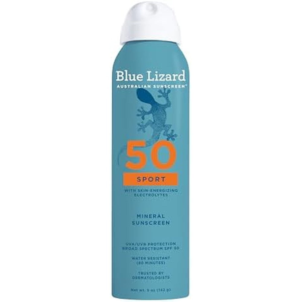 Blue Lizard Sport Mineral Sunscreen Spray front view bottle.