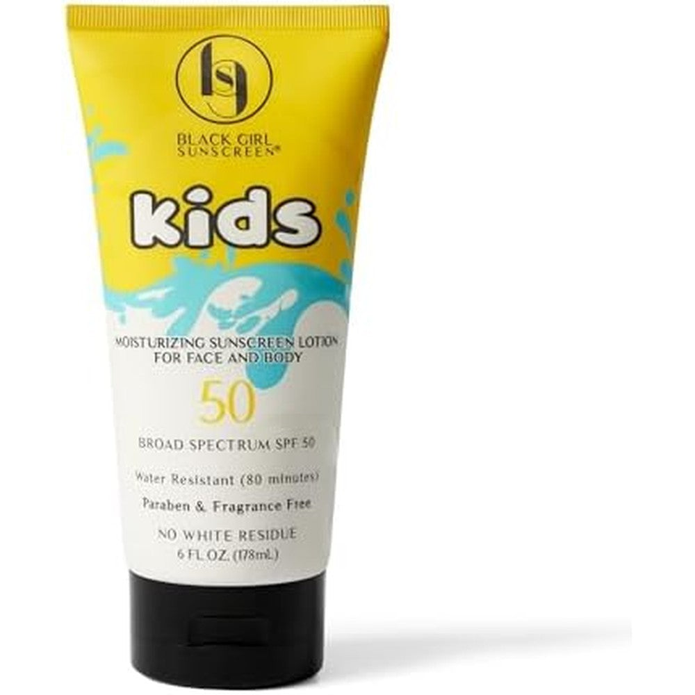 Black Girl Sunscreen Kids SPF 50 Lotion front view bottle