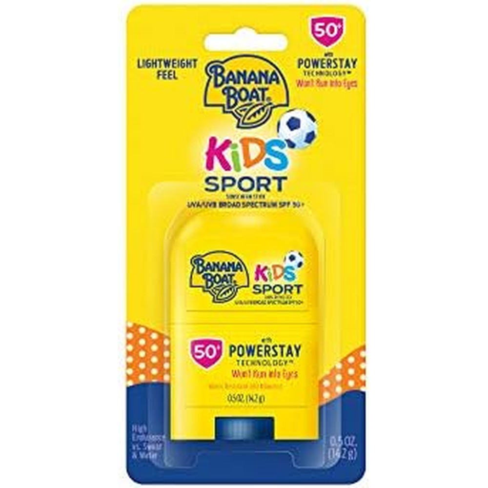 Banana Boat Sport Kids Broad Spectrum Sunscreen Stick With SPF 50, 0.5 Ounce Travel Size For Face And Sensitive Skin - Image 1