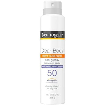 Neutrogena Clear Body SPF 50 Sunscreen Spray front view