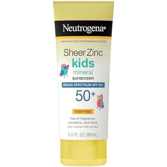 Neutrogena Kids Sheer Zinc Mineral Sunscreen front view bottle
