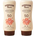 Hawaiian Tropic sunscreen lotion front view with SPF 50 label