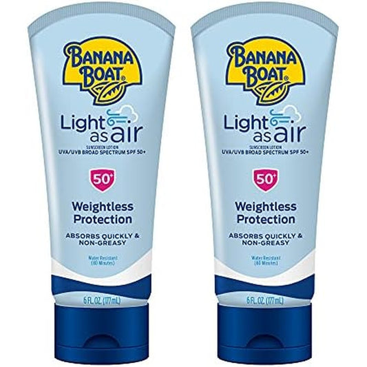 Banana Boat Light As Air Sunscreen Lotion SPF 50 bottle front view