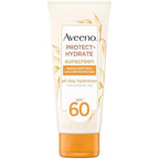 Aveeno Protect And Hydrate Moisturizing Body Sunscreen Lotion front view bottle packaging