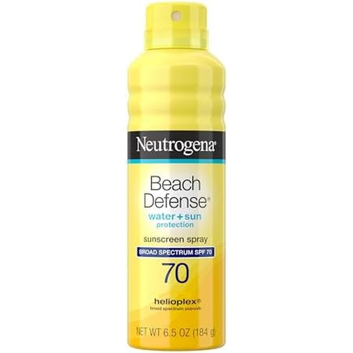 Neutrogena Beach Defense Sunscreen Spray SPF 70 front view bottle