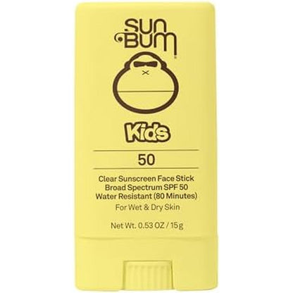 Sun Bum Kids SPF 50 Clear Face Stick front view