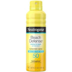 Neutrogena SPF 50 sunscreen spray for beach and outdoor sun protection