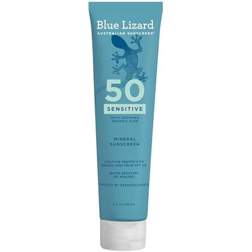 Blue Lizard Sensitive Mineral Sunscreen SPF 50 Plus bottle front view