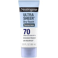 Neutrogena Ultra Sheer SPF 70 sunscreen lotion dry-touch formula for outdoor protection
