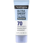 Neutrogena Ultra Sheer SPF 70 sunscreen lotion dry-touch formula for outdoor protection