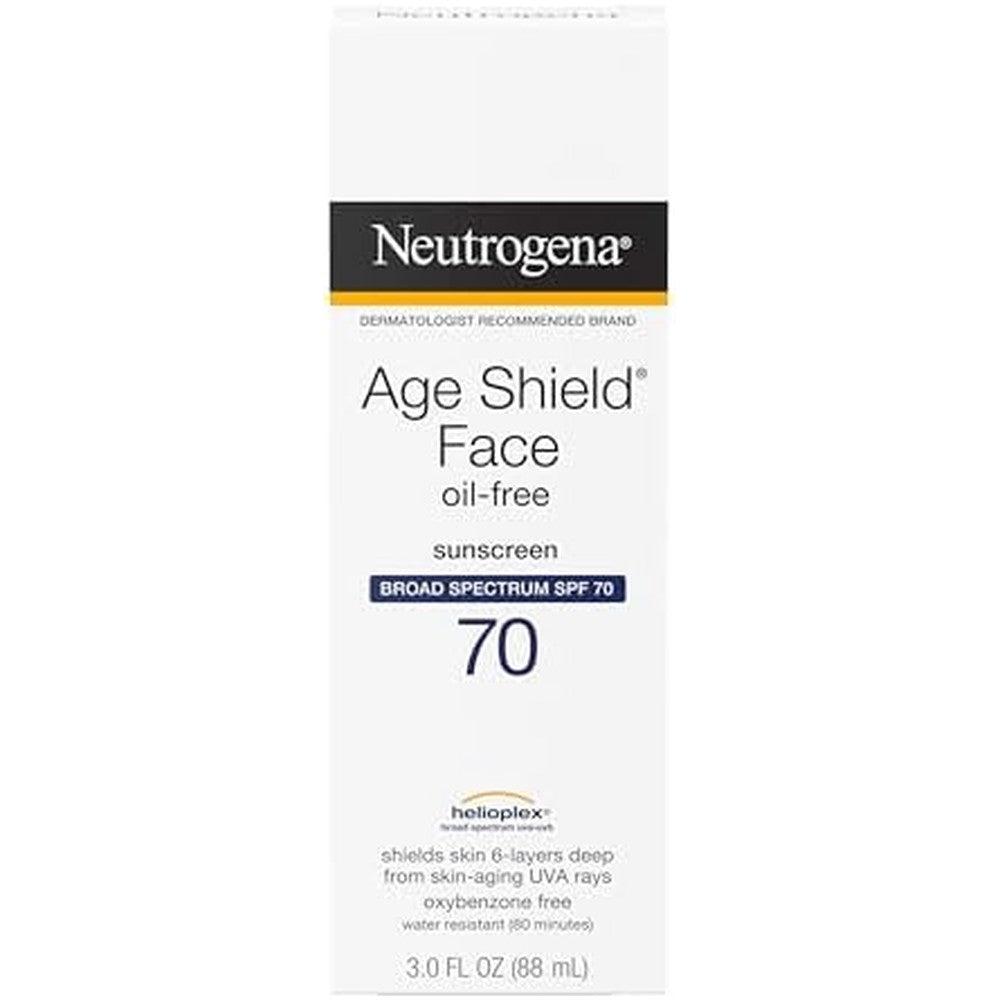 Neutrogena Age Shield Face Sunscreen SPF 70 front view packaging