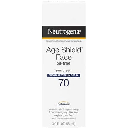 Neutrogena Age Shield Face Sunscreen SPF 70 front view packaging