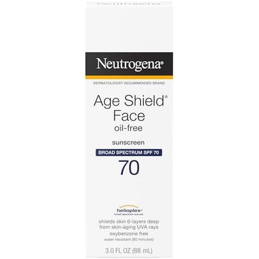 Neutrogena Age Shield Face Sunscreen SPF 70 front view packaging