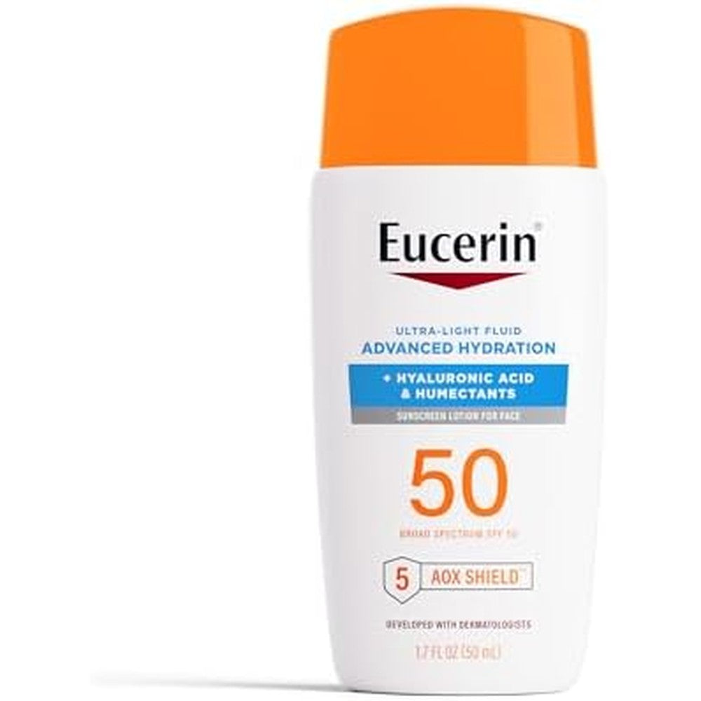 Eucerin Sun Advanced Hydration face sunscreen bottle front view