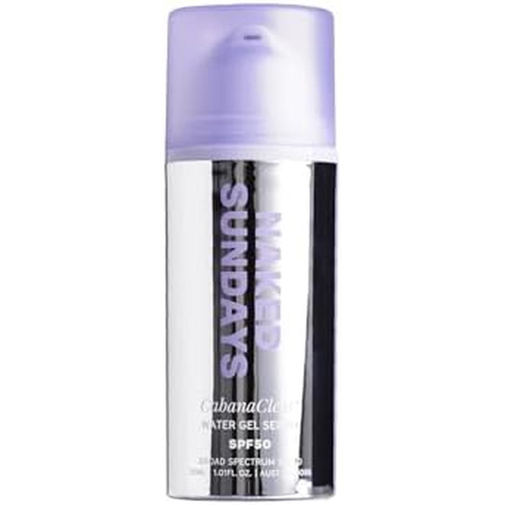 Naked Sundays CabanaClear invisible water gel SPF 50 front view