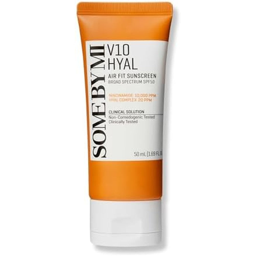 Some By Mi V10 Hyal Air Fit Sunscreen front view bottle