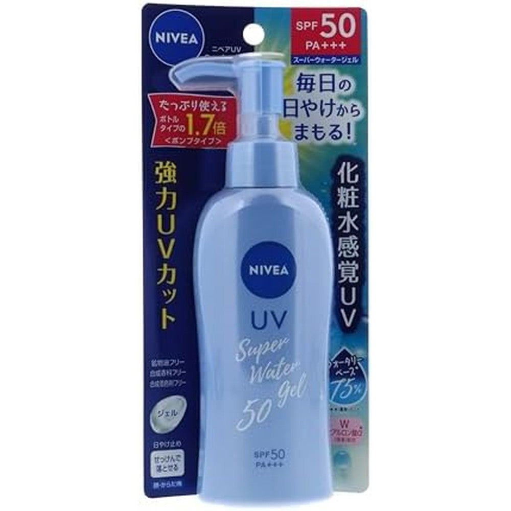 Kao Nivea Sun Protect Water Gel Super SPF50 front view pump bottle