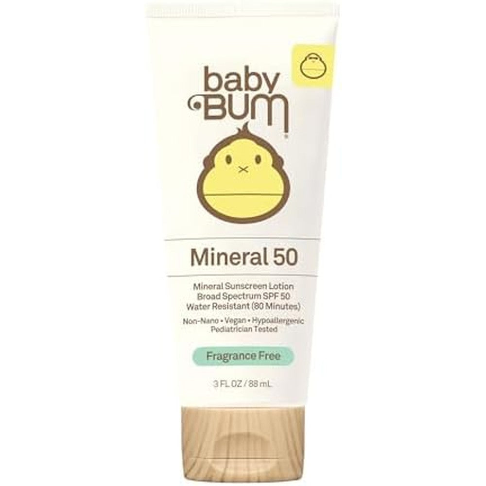 Sun Bum Baby Bum SPF 50 Mineral Sunscreen Lotion front bottle view