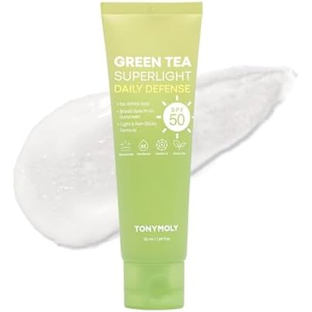 Tonymoly Green Tea Korean Sunscreen SPF 50 front view packaging