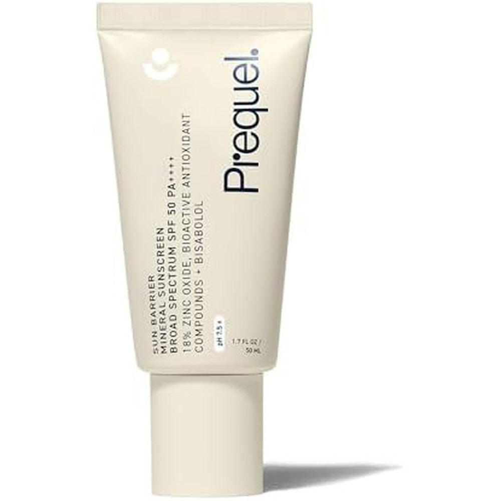 Prequel Skin Sun Barrier Mineral Sunscreen SPF 50 front view packaging