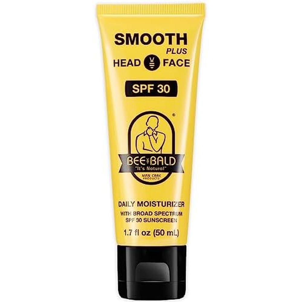 Bee Bald Smooth Plus head and face moisturizer tube front view