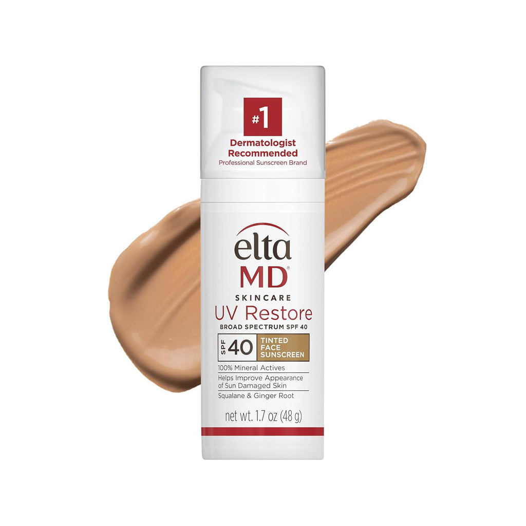 EltaMD UV Restore Tinted Face Sunscreen SPF 40 front view bottle