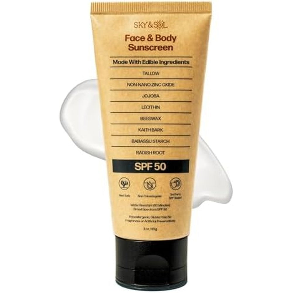 Sky and Sol Mineral Sunscreen SPF 50 front view packaging