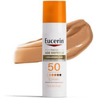 Eucerin Sun Tinted Age Defense Face Sunscreen Lotion front view bottle packaging