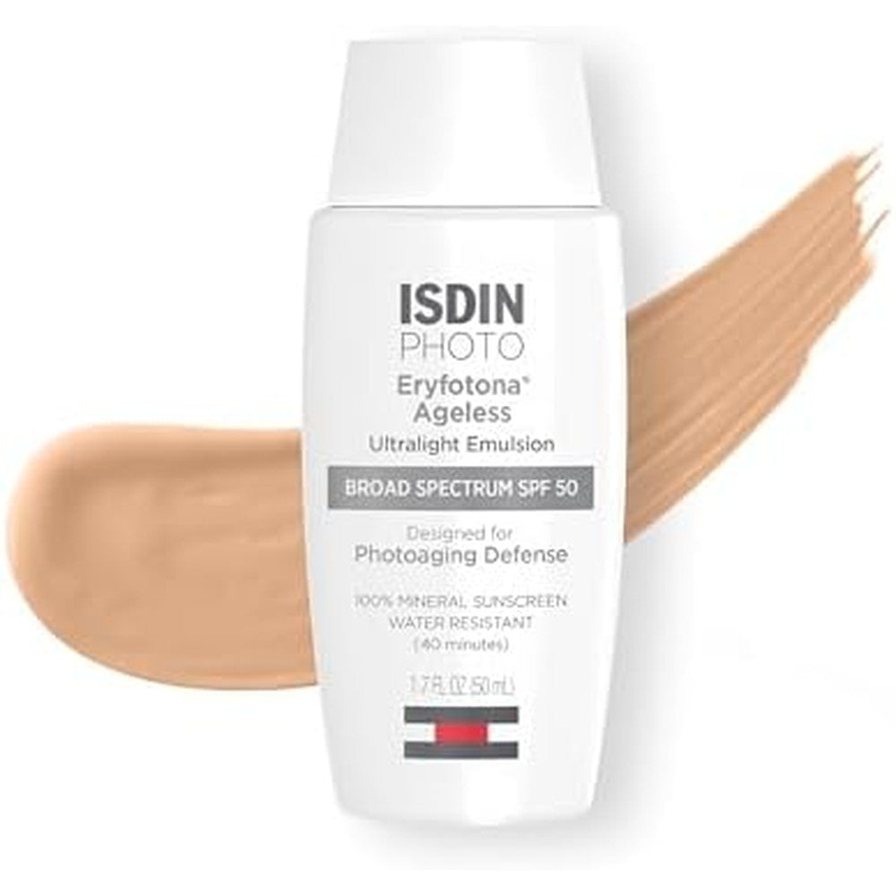 Isdin Eryfotona Ageless Tinted Mineral Sunscreen front view bottle