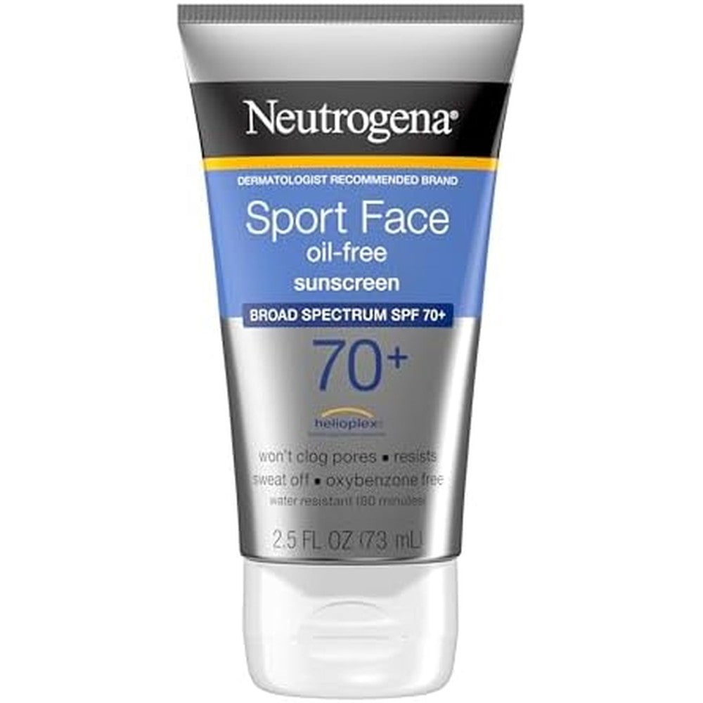 Neutrogena Sport Face Sunscreen SPF 70+ oil-free formula for active outdoor protection