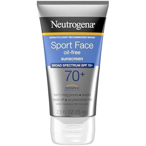 Neutrogena Sport Face Sunscreen SPF 70+ oil-free formula for active outdoor protection