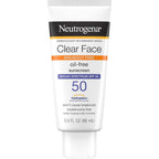 Neutrogena Clear Face SPF 50 sunscreen for acne-prone oily skin matte finish