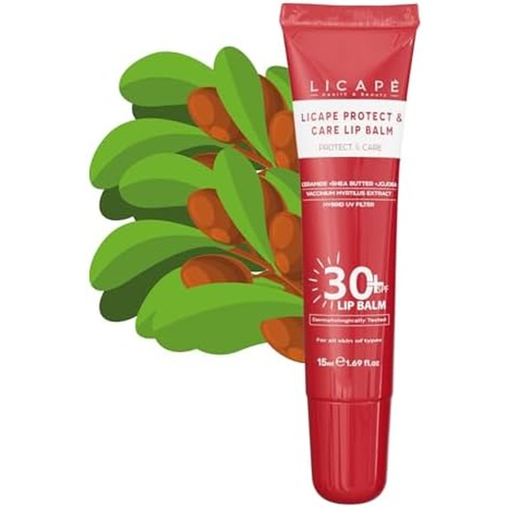 Licape SPF 30 lip balm clear moisturizing tube front view