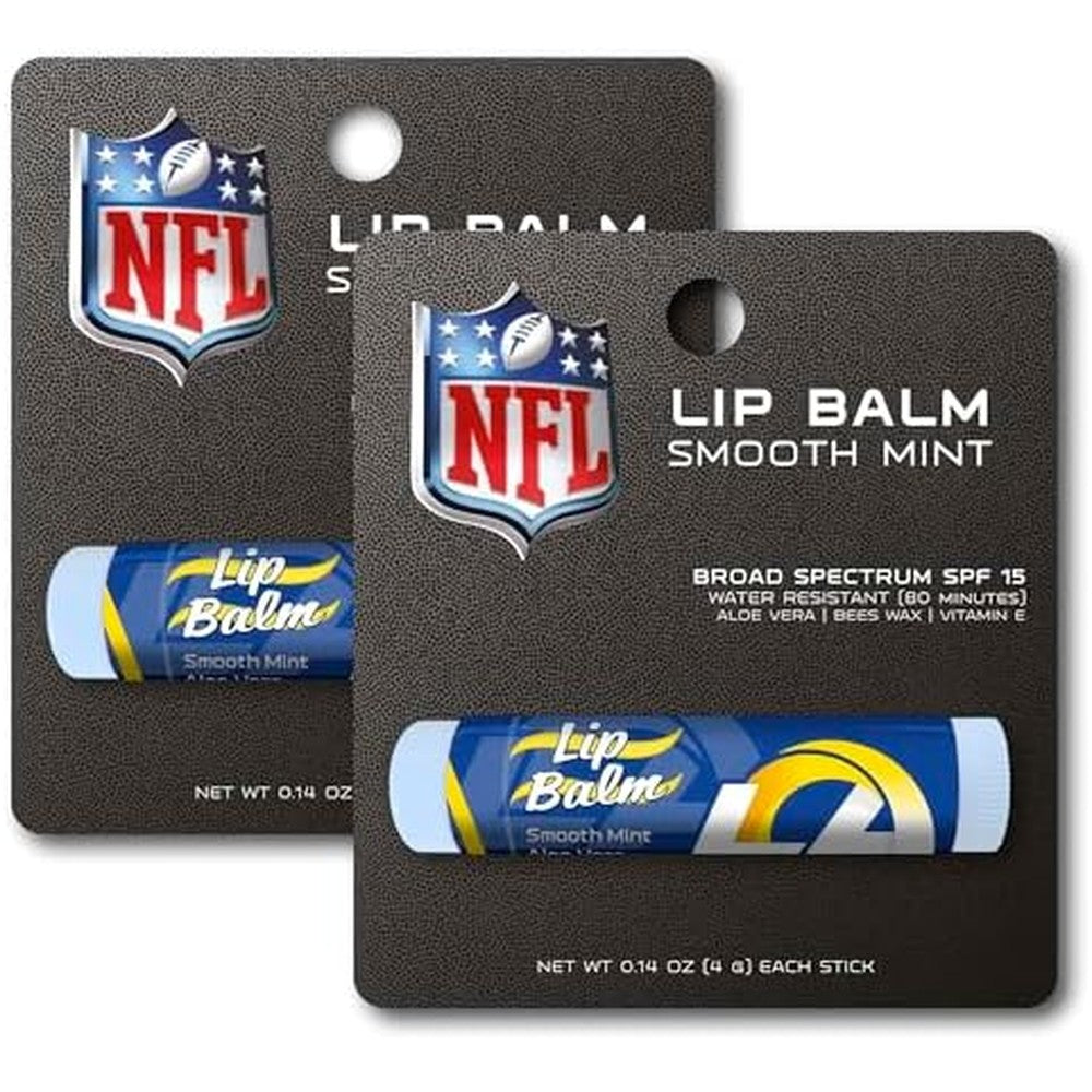 Fanmats Los Angeles Rams NFL lip balm 2 pack front view