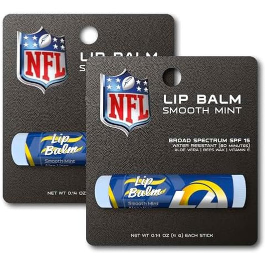 Fanmats Los Angeles Rams NFL lip balm 2 pack front view