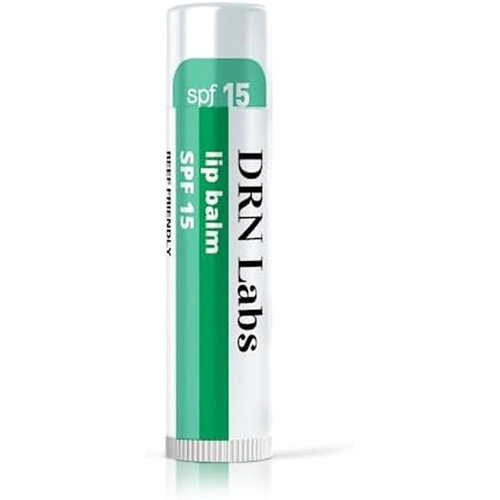 DRN Labs SPF 15 Mineral Sunscreen Lip Balm front packaging view