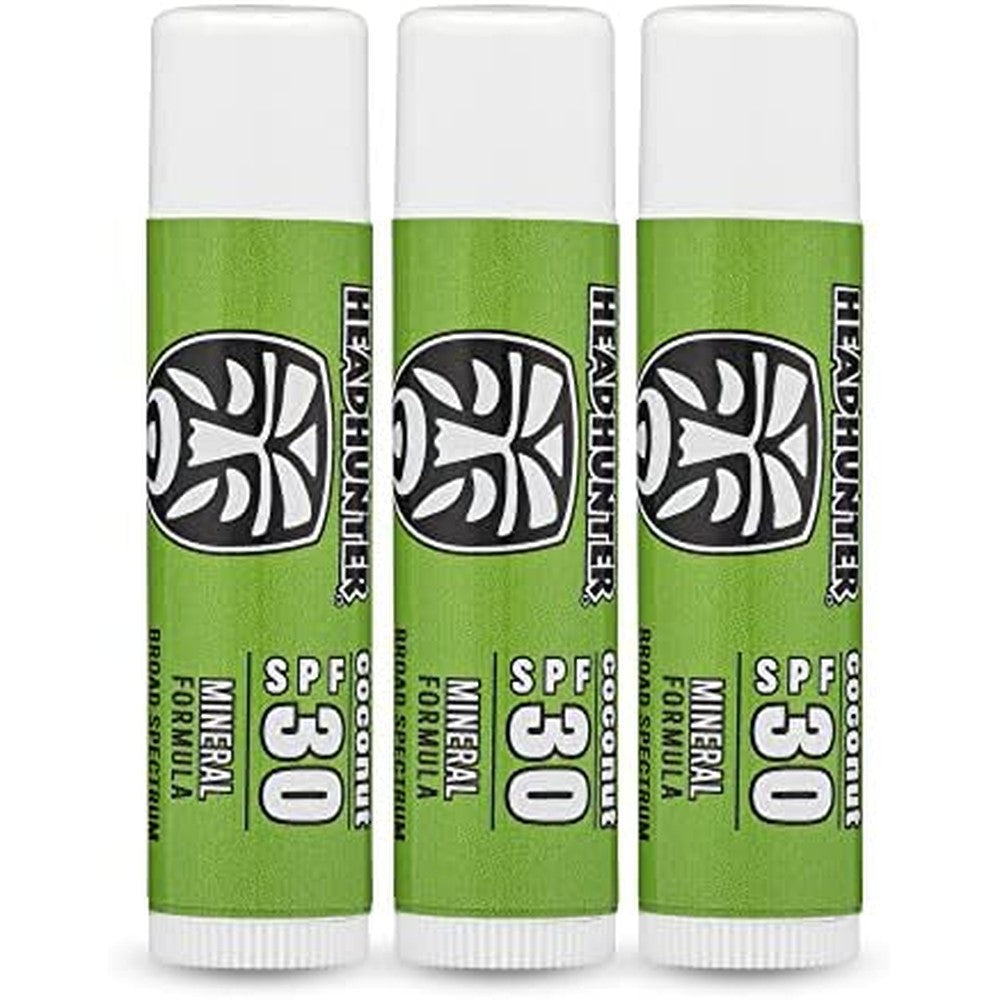Headhunter Coconut Sport Chapstick Sunscreen SPF 30 front view