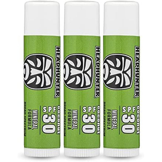 Headhunter Coconut Sport Chapstick Sunscreen SPF 30 front view